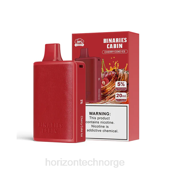 HorizonTech Disposable Vape - HorizonTech Binaries Cabin engangs 20ml JTVF54 kirsebær cola is