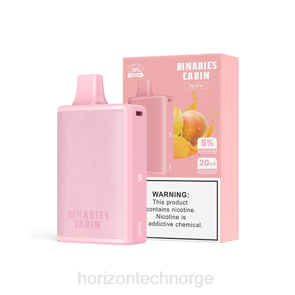 HorizonTech Disposable Vape - HorizonTech Binaries Cabin engangs 20ml JTVF64 fersken