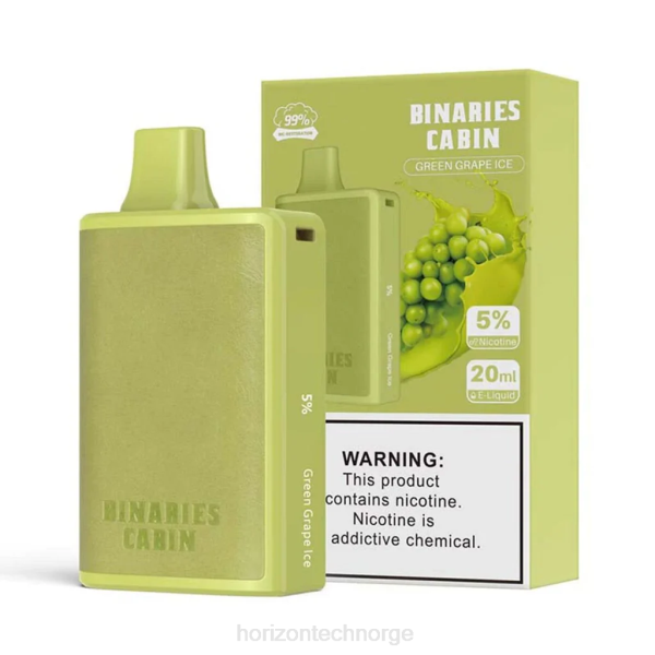Horizon Tech Vape Coils - HorizonTech Binaries Cabin engangs 20ml JTVF57 grønn drue is