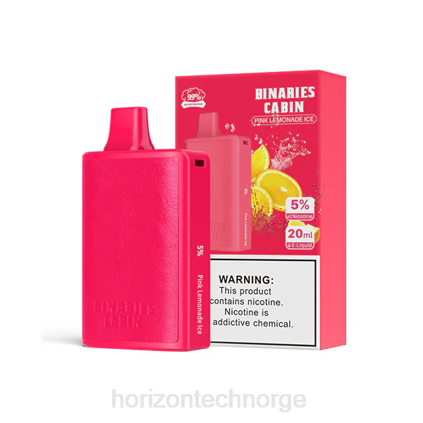 Horizon Tech Vape Coils - HorizonTech Binaries Cabin engangs 20ml JTVF67 rosa lemonadeis