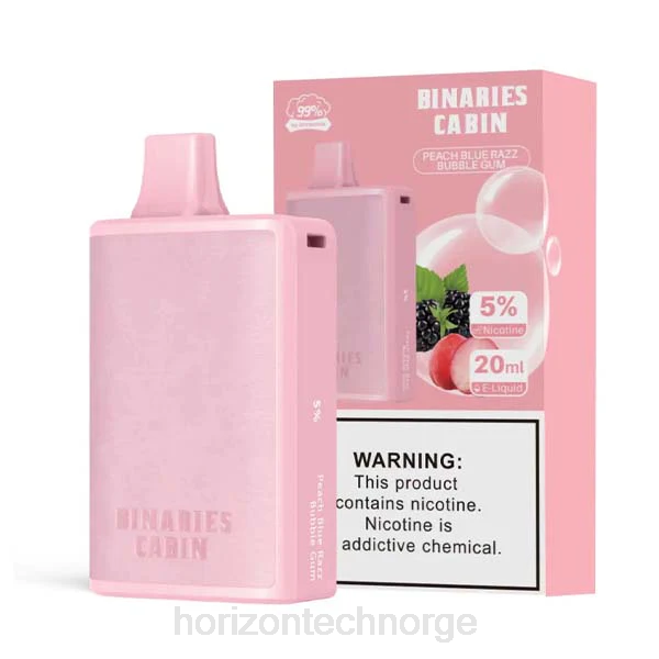 Horizon Tech Vape Coils - HorizonTech Binaries Cabin engangs 20ml JTVF77 ferskenblå razz tyggegummi