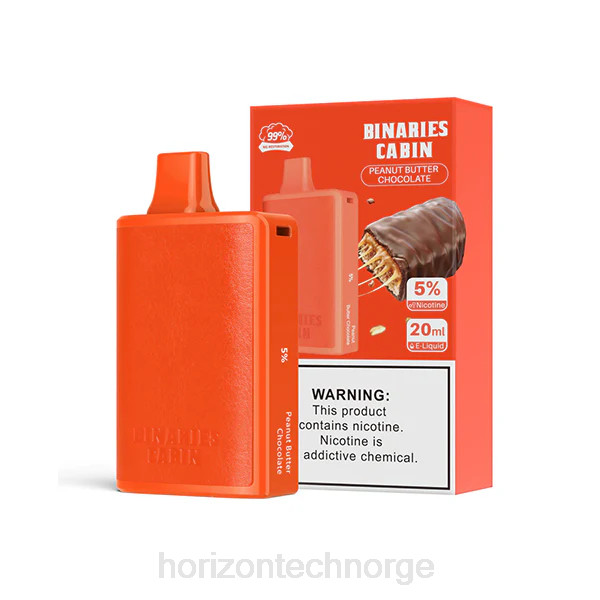 Horizon Tech Vape - HorizonTech Binaries Cabin engangs 20ml JTVF65 peanøttsmørsjokolade