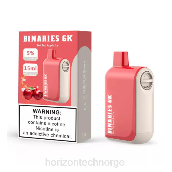 Horizon Tech Vape Tank - HorizonTech Binaries Cabin engangs 15ml JTVF48 rød fuji epleis