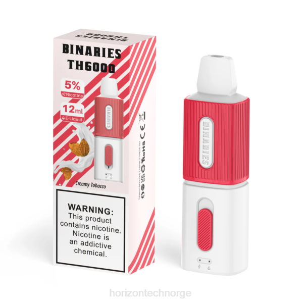 HorizonTech Oslo - HorizonTech Binaries Cabin th6000 engangs 12ml JTVF122 kremet tobakk