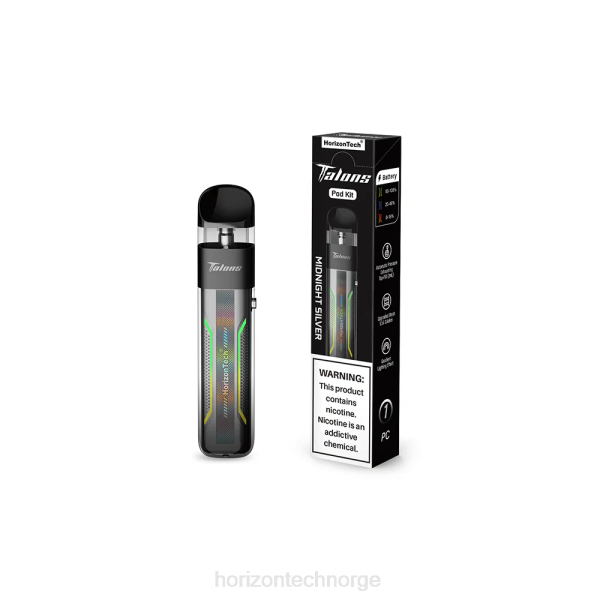 HorizonTech Disposable Vape - HorizonTech Talons pod system JTVF196 midnatt sølv
