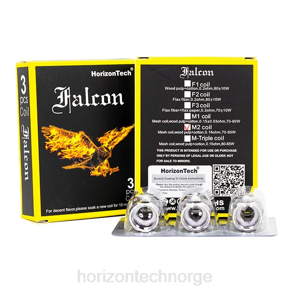 HorizonTech Disposable Vape - HorizonTech Falcon spoler (3-pakning) JTVF164 m2 mesh spole 0,16ohm
