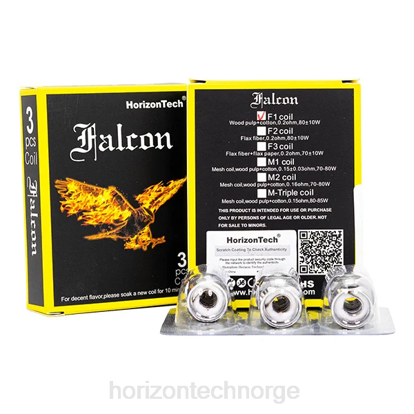 Horizon Tech Vape Coils - HorizonTech Falcon spoler (3-pakning) JTVF7 f1 spole 0,2 ohm