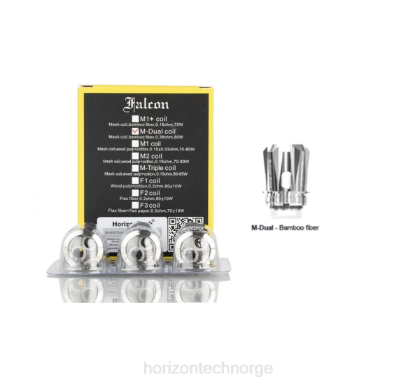 Horizon Tech Vape - HorizonTech Falcon spoler (3-pakning) JTVF165 m-dual mesh spole 0,38ohm